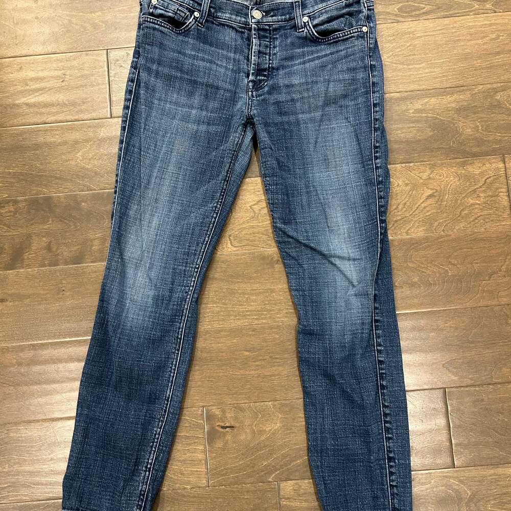 7 For All Mankind Josefina Skinny Boyfriend Jeans Buttonfly 28